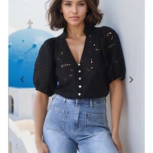 NWT. Salty Crush Clare Blouse
